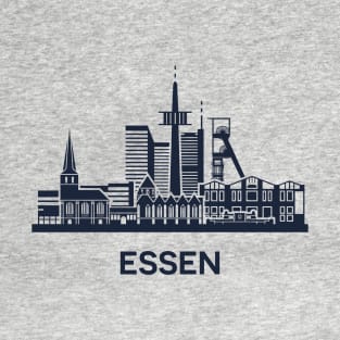 Essen Skyline, dark T-Shirt